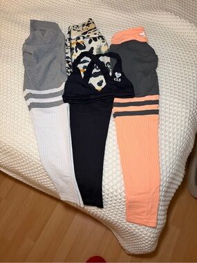 CLS Sportswear 3 Leggings set with Sports Bra and top